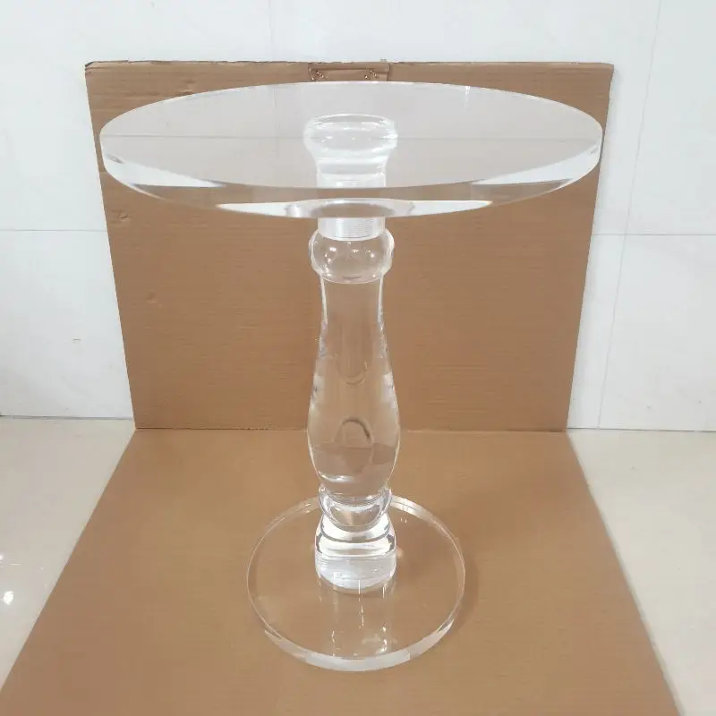 Luxury Crystal Transparent Acrylic Coffee Table Hotel Bar Side Table Wedding Birthday Dessert Cake Stand Living Room Tea Table