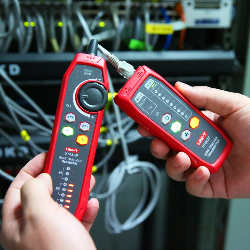 UNI-T cercatore di linea di rete intelligente UT683KIT; Cercatore di linea di rete telefonica/accoppiamento/controllo di linea di pattuglia anti-interferenza
