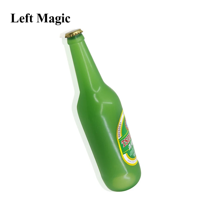 Vanishing Beer Bottle Magic Tricks Green Wine Bottle Stage Magic Props Mentalism Illusion Magician Accessary Gimmick Comedy