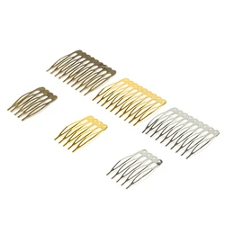 10pcs 5/10 Teeth Hair Comb Base Gold Bronze Color Hair Claw Clips Findings for DIY Jewelry Making Wedding Bride Hair Accessories