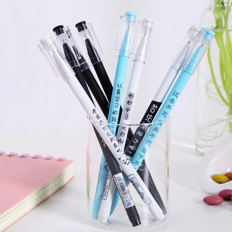 24pcs Creative Text Pen Learn Students Pen Needle Tube 0.5mm Office Exam Dedicated Wholesale