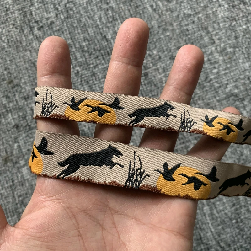 10YARD 7/8 And 5/8 Inch 22MM 16MM Wolf And Wild Goose Cartoon Ribbon