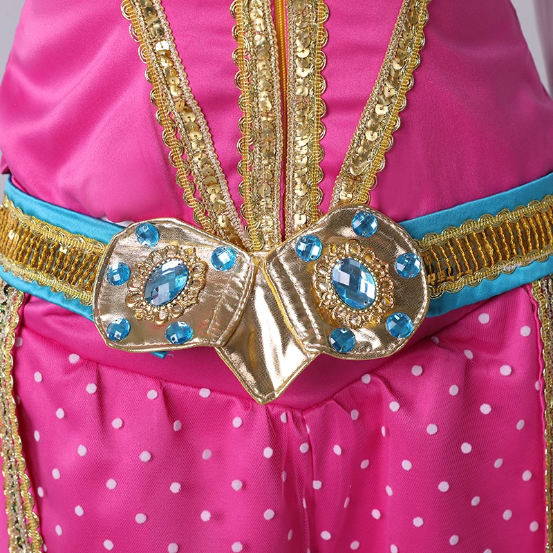 Nuova versione film Jasmine Princess Costume Cosplay per donne adulte ragazze vestiti per feste di Halloween