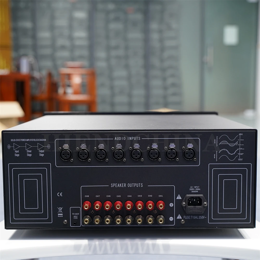 W-034 L&W AT8200PRO Multi-channel 8-channel Per Channel 200W Power Amplifier Home Theater 220 VAC 50Hz