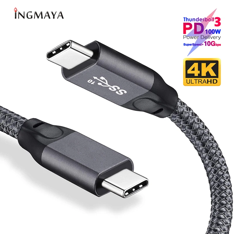

5A Type C Cable USB 3.1 Gen 2 C To C PD 100W Data 10Gbps For Macbook Samsung S10 Quick Charge 4.0 USBC Fast Charging USB-C Cord