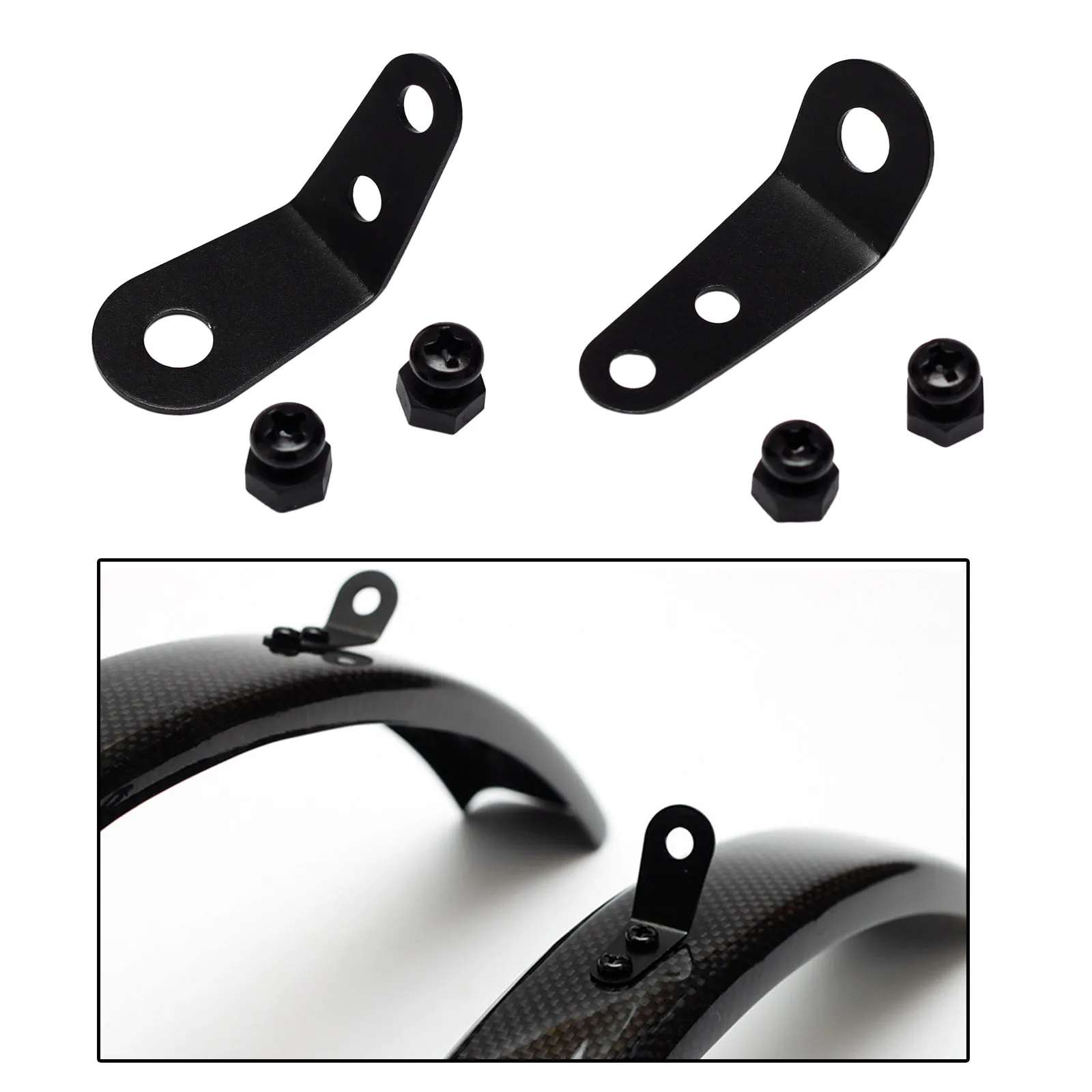 Folding Bike Mudguard Lug Folded Up Bicycle Mud Guard Hooks with Nylon Nuts Fender Hanger Nuts Hanging Holder