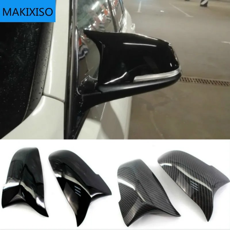 Carbon Look Schwarz Auto Rückspiegel Abdeckkappen für BMW 5 6 7 Serie F10 F11 F18 F07 F12 F13 F06 F01 F02 LCI
