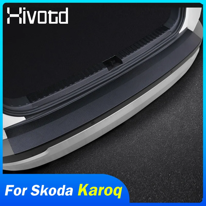 For Skoda Karoq 2023 2024 Car Accessories Rear Bumper Film Protection Cover Anti Scratch Wrap Film Trunk Guard Decoration Parts