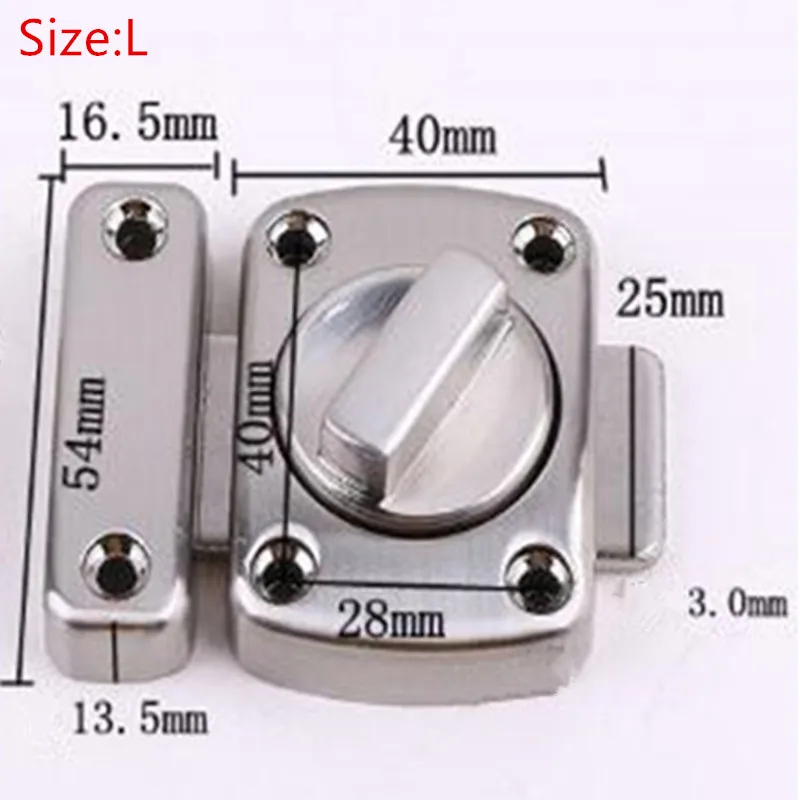 1PC Bathroom Chrome Door Lock Or Brass Toilet Turn Twist Bolt Privacy Catch Latch Zinc Alloy Lock HYZ9184