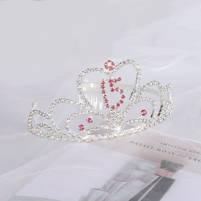 NEW Cute Princess Tiaras and Crowns Bride Wedding Headdress Girl Women Rhinestone Hair Accessory Jewelry Birthday 15 Years Party