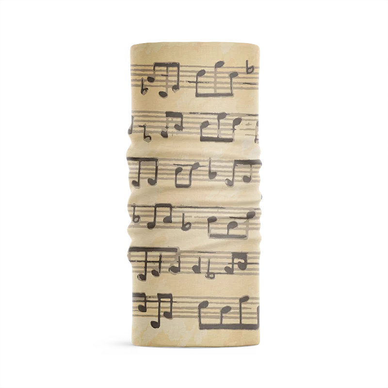 Pañuelo con estampado 3D de notas musicales para mujer, pañuelo colorido con símbolo de música divertida, Hijab, bufanda de ciclismo, envoltura para