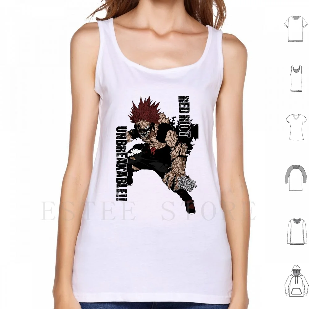 Red Riot Unbreakable Tank Tops Vest Sleeveless Boku No Hero Academia Bnha Mha Anime Deku All Might Midoriya Boku No Hero