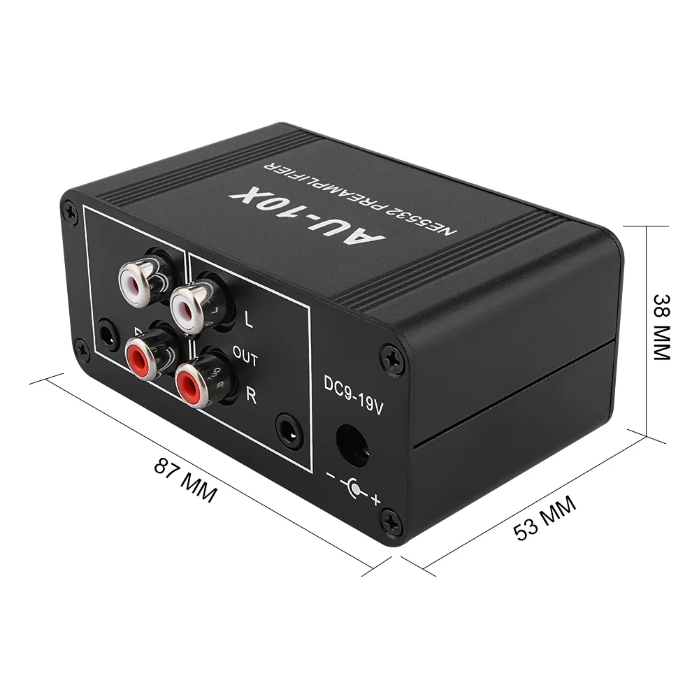 AIYIMA-preamplificador de señal de Audio estéreo NE5532, placa de preamplificador de auriculares, ganancia de 20db RCA, 3,5 MM, Control de volumen,