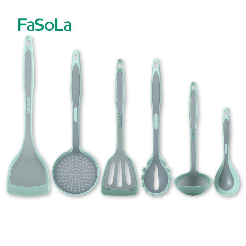 

FaSoLa Silicone Spatula for Frying Pan Shovel Soup Spoon Noodle Cookware Cooking Accessories Tool Non-stic Kitchen Utensils