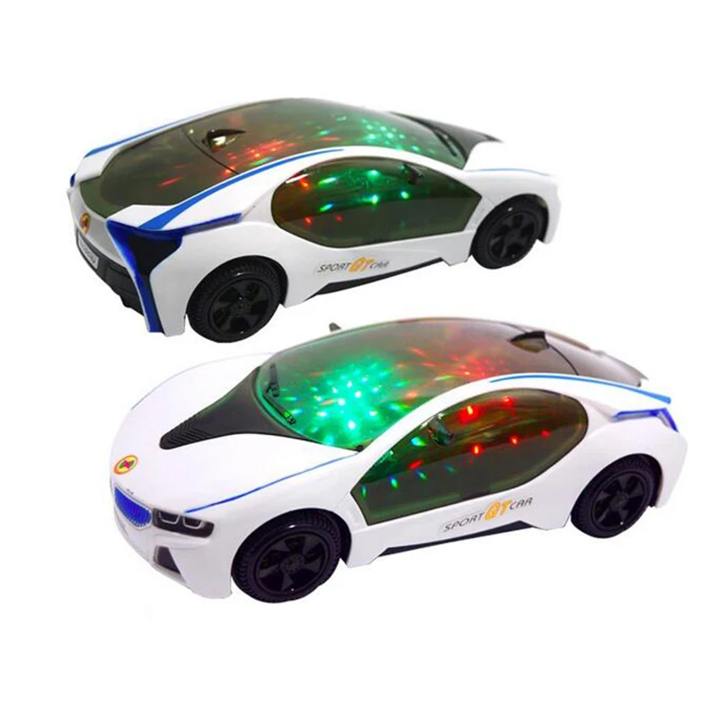 Light Up Boy Electric Car Toy Universal Wheel Intelligent Steering Acousto-optic Vehicle Birthday Gift for Children Kids