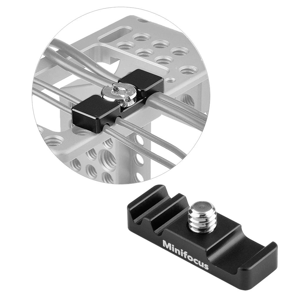 DSLR كابل كاميرا المشبك المحمولة قفص ل لوحة تركيب مشبك سلك طقم منظم مع 1/4 بوصة المسمار حبل كابل المشبك كتلة قفل