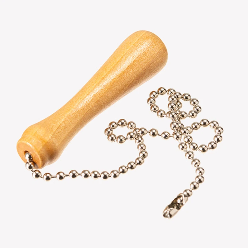 Corrente de ventilador de teto de madeira, pingente extensão para lâmpada de teto, ventilador de teto com correntes de tração, 1 peça