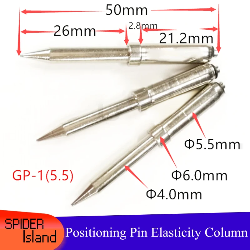 100pcs Position 5.5mm Positioning Column 50mm GP-1 Fixture Positioning Column Test Frame Elastic Column 5.5