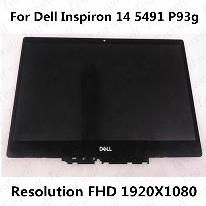 14'' FHD 1920*1080 For Dell Inspiron 14 5491 p93g p93g001 LCD Touch Digitizer Screen Replacement Assembly 0V30K7 0N4HYV