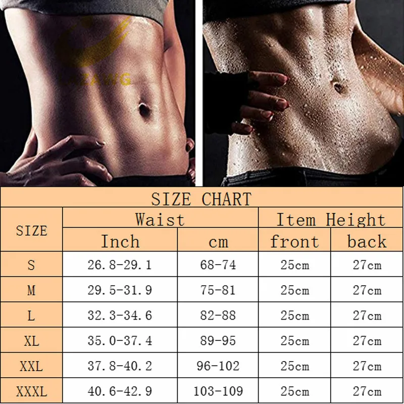 LAZAWG Waist Trainer Belt Waist Trimmer Slimming Body Shaper Sports Girdles Workout Belt Weight Loss Cincher with Pocket Intimat