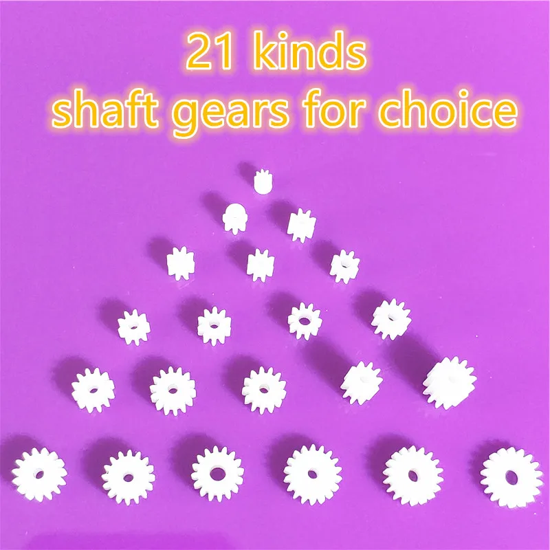 21 Kinds Plastic Shaft Gears Group 1 Motor Teeth Axis Gears Sets 1mm 2mm Hole Diameter DIY Helicopter Robot Toys Dropshipping