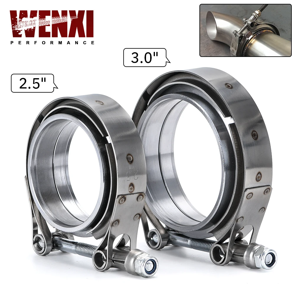 

V Band Exhaust Clamp 2.5 inch 3 inch 63mm 76mm Exhaust Male And Female Flange Vband Clamp V-Band Muffler Clamp