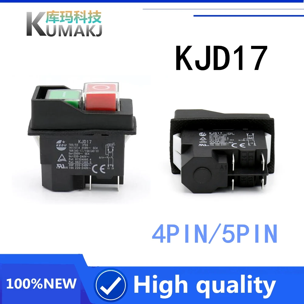 KJD17  KJD17A  KJD-28  KJD-28A Waterproof Button Electromagnetic Switch 4-pin Magnetic Switch of meat grater/slicer 4PIN 5PIN