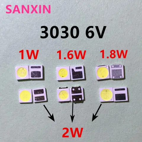 High Power 3030 LED Double Chips 1W to 3V9V MUXINZILIGHT