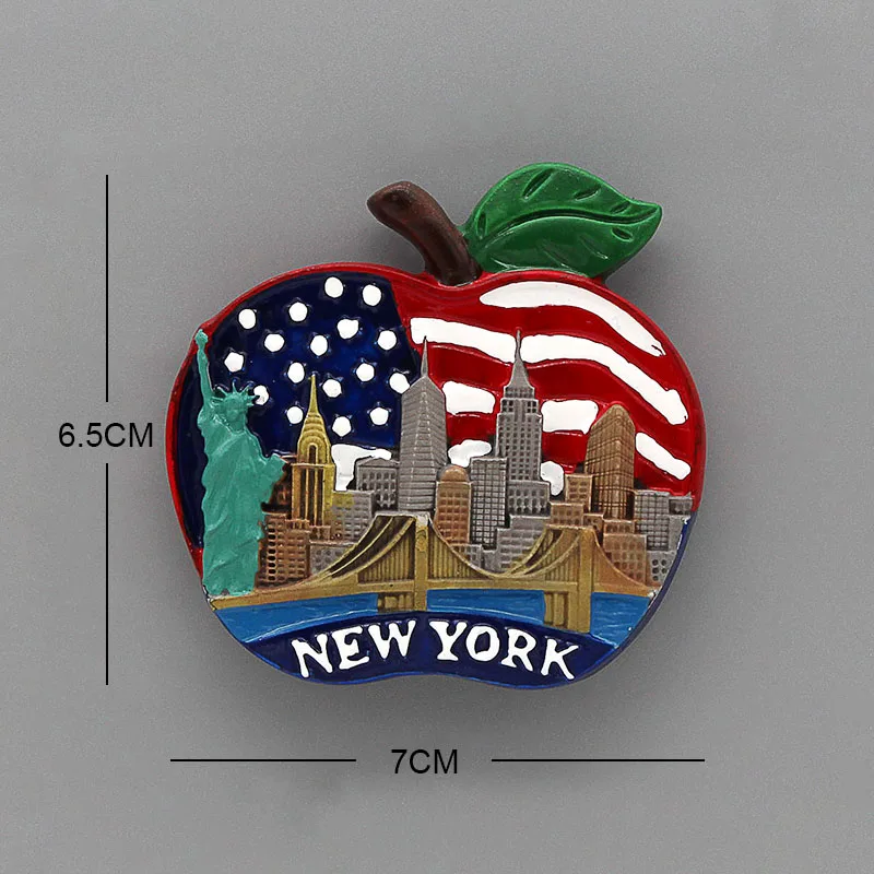 American Tourism New York Statue of liberty Atlantic City Times Square New York City fridge magnet magnetic refrigerator sticker