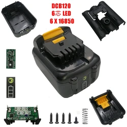 6X18650 DCB120 Battery Plastic Case PCB Charging Protection Circuit Board Box For DeWalt 10.8V 12V Li-ion Battery dcb125 dcb127