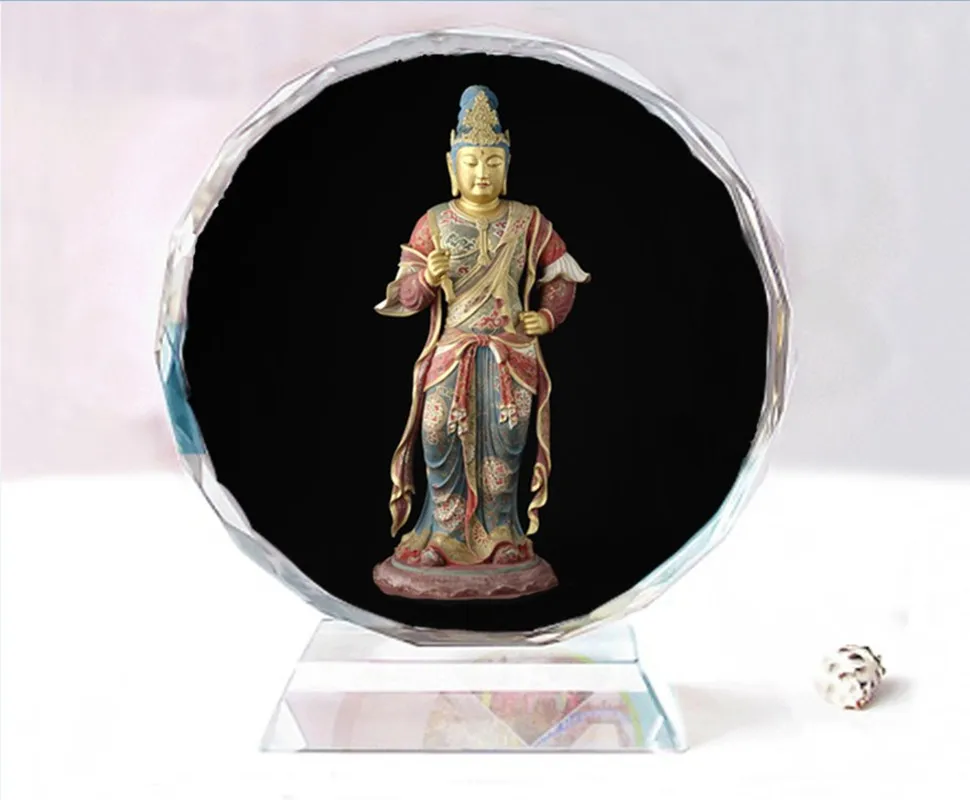 Буддистский протектор Dharma, изысканные двусторонние хрустальные украшения Будды, сувенир в подарок на день рождения