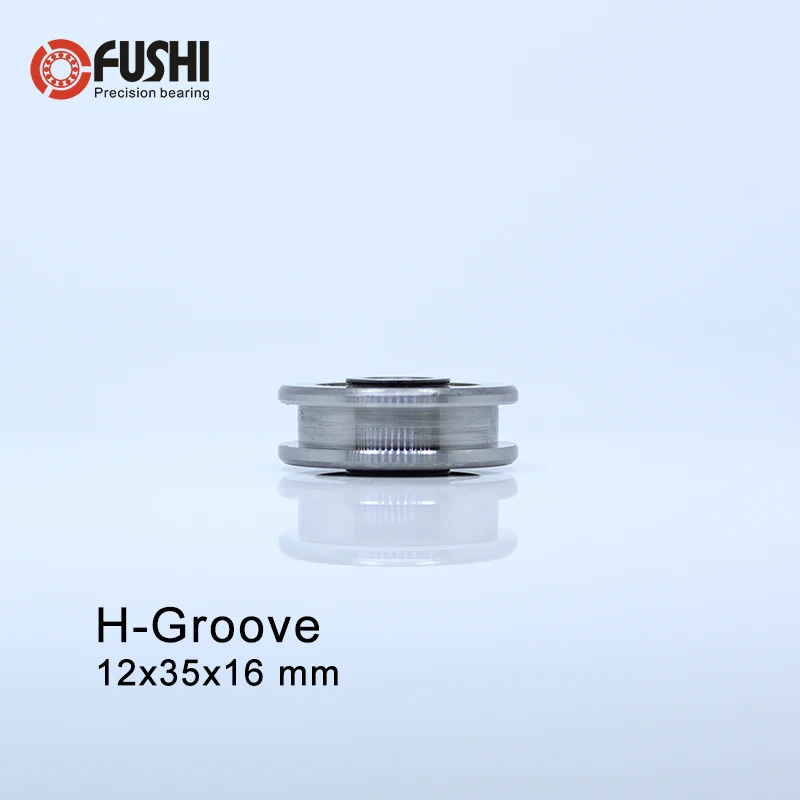 H Groove Bearing ( 1PC ) 12*35*16 mm Steel Bearing Rollers H7/2 H12/2 Slide Guide Bearings U Wheel Pulley