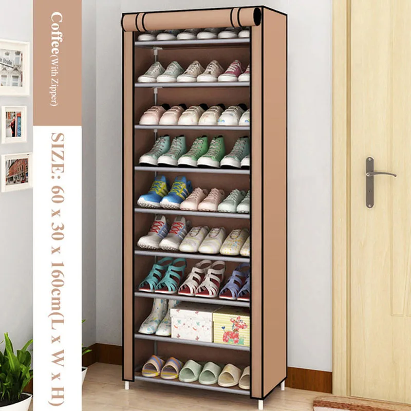 Multilayer Shoe Cabinet Vertical Space Saving Nonwoven Shoes Shelf Organizer Simple Combination Stand Holder Entryway Shoe Rack