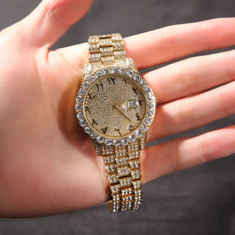 THE HIP HOP Big Dial Full Iced - Luxury Watch With Arabic Numerals review and price