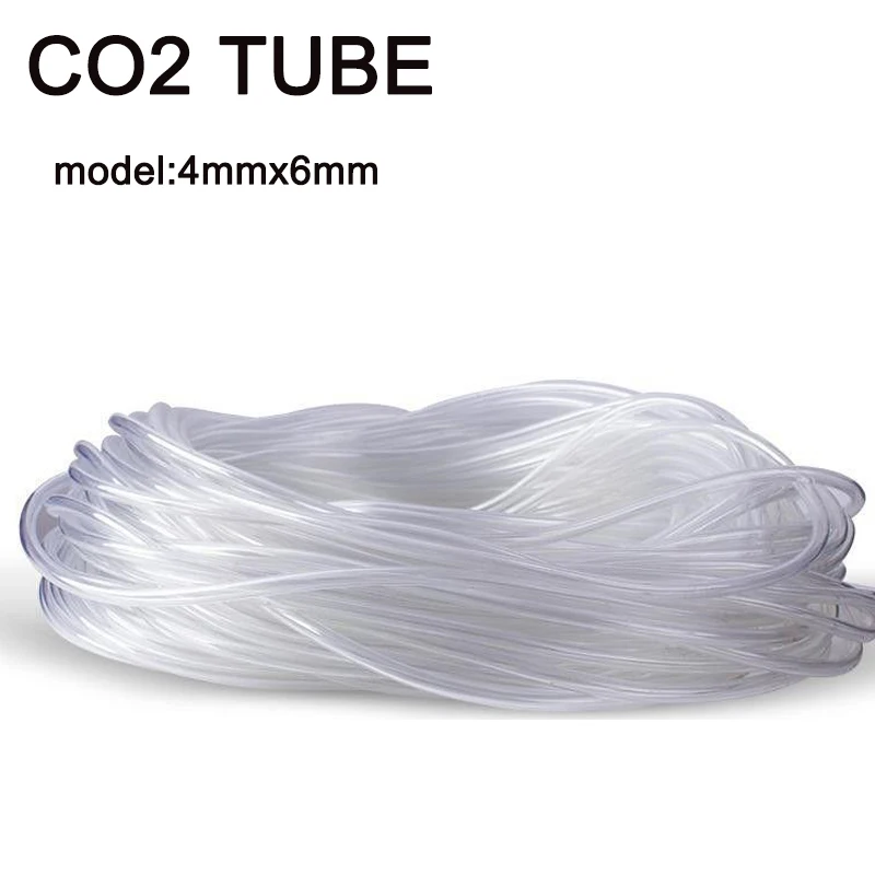 10m fish tank CO2PU hose, oxygen pump hose, high pressure transparent tube, used for CO2 system accessories size 4mm *6mm