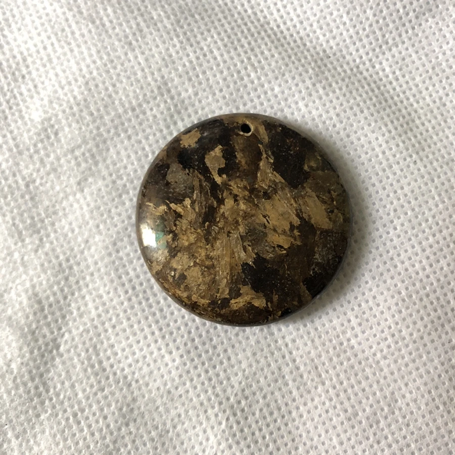 Wholesale 2pcs/pack Bronzite Stone Bead 35mm Round Gemstone Pendant for necklace