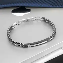 Moocare Stainless Steel Bracelet Ceramic Chain Plated Black Jewelry Accessories For Men an Women  Christmas Gift