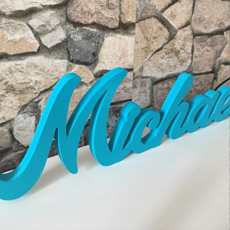 Custom Wooden Baby Name Sign Kindergarten Wall Decoration Personalized Black Name Sign Antique Wedding Baptism