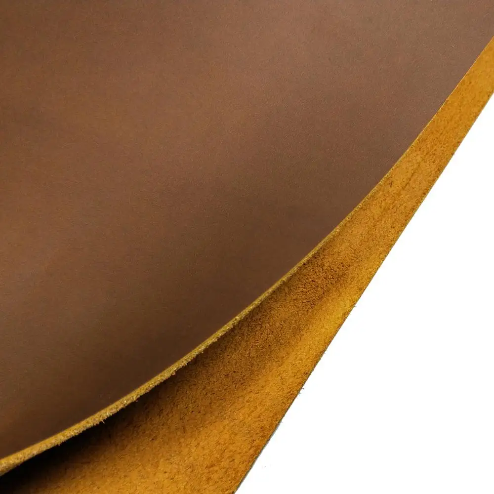 Genuine Cowhide Leather Piece 2.00mm Natural Crazy Horse Leather Cow Skin First Layer Leather Craft for Belt Wallet Bag Shoes