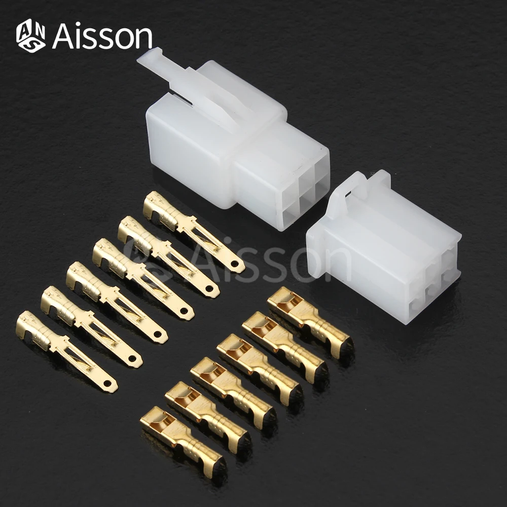 10 Sets 2.8mm connector1/2/3/4/6 Pin Electrical Wire Connector Male Female Cable Terminal Plug Kits Cars Motorcycles