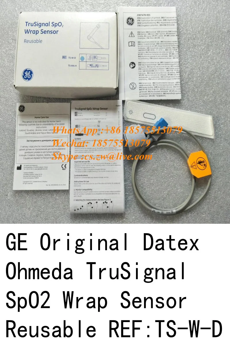 GE Original Datex-Ohmeda TruSignal SpO2 Wrap Sensor Reusable REF: TS-W-D