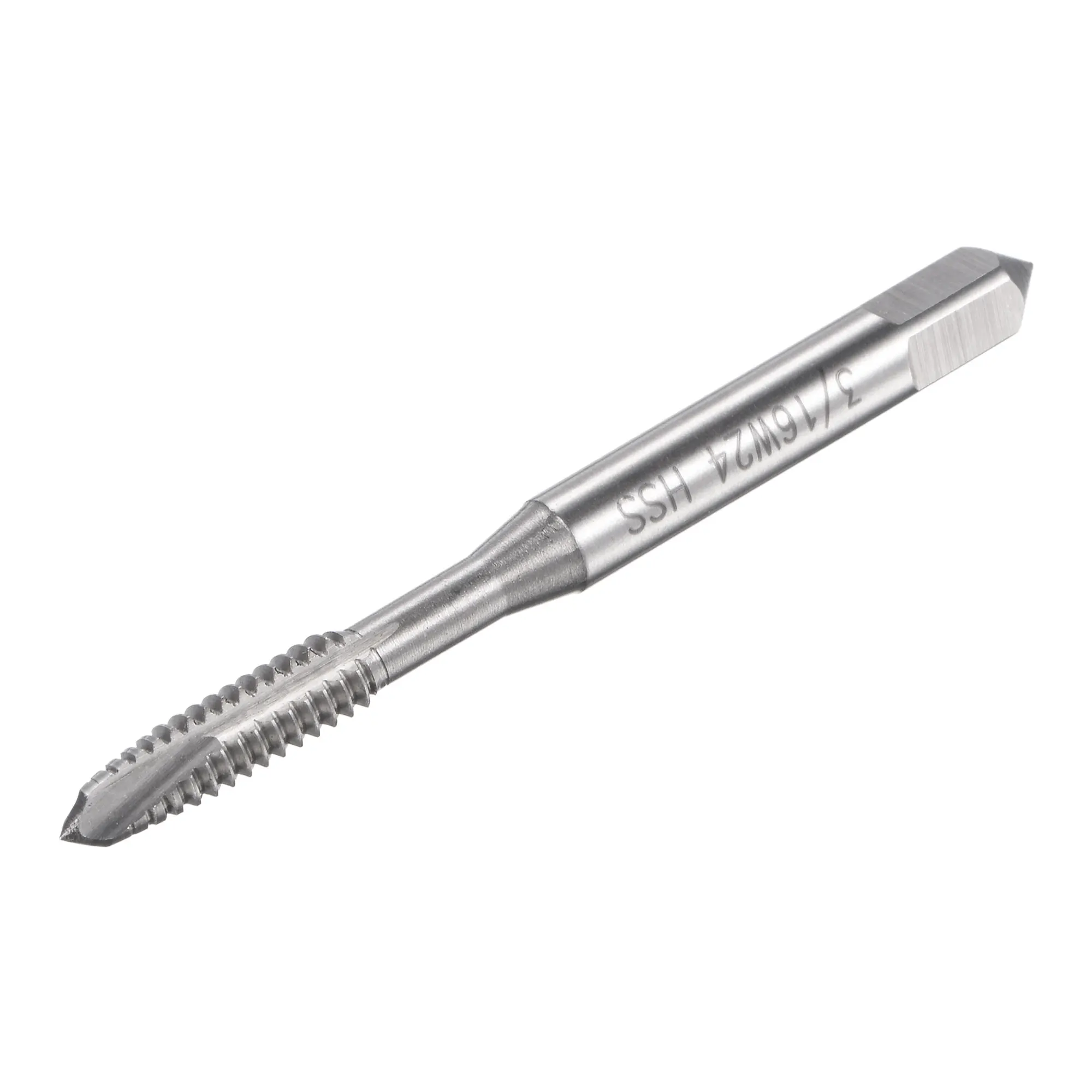 

Uxcell Spiral Point Threading Tap 3/16-24 BSW, HSS (High Speed Steel) Machine Thread Screw Tap 3 Straight Flutes Uncoated