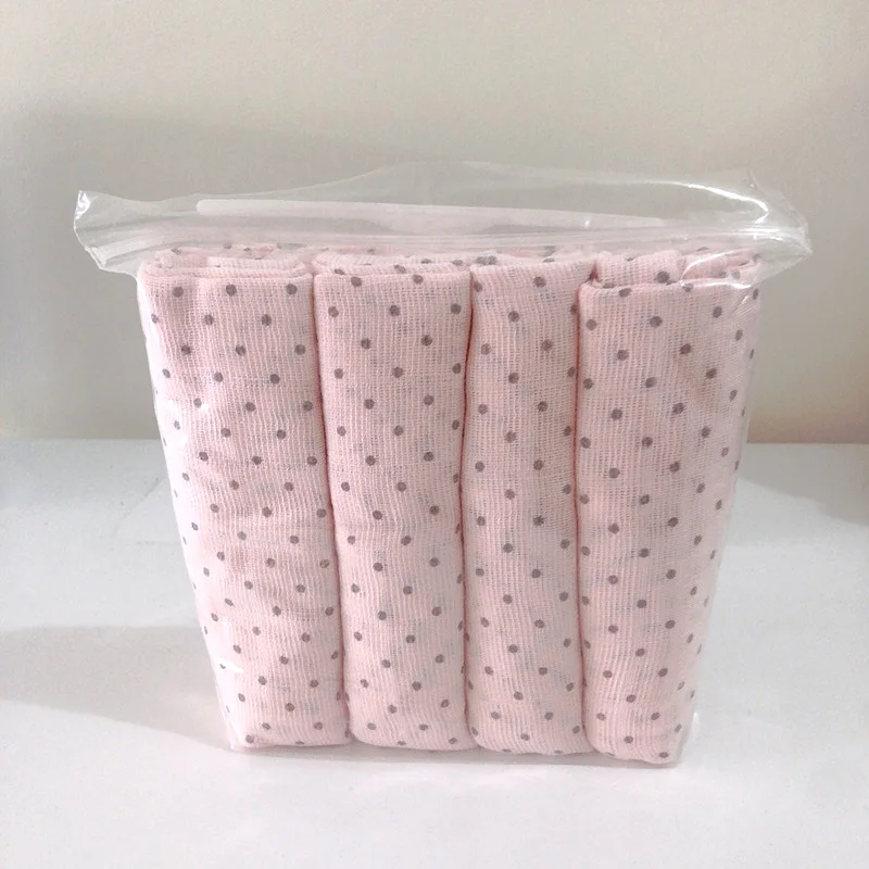 4 Pieces Newborn Muslin Diapers Baby Cotton Nappy Reusable Diapers Repeated Use Gauze Cloth Nappies 70*70 CMm