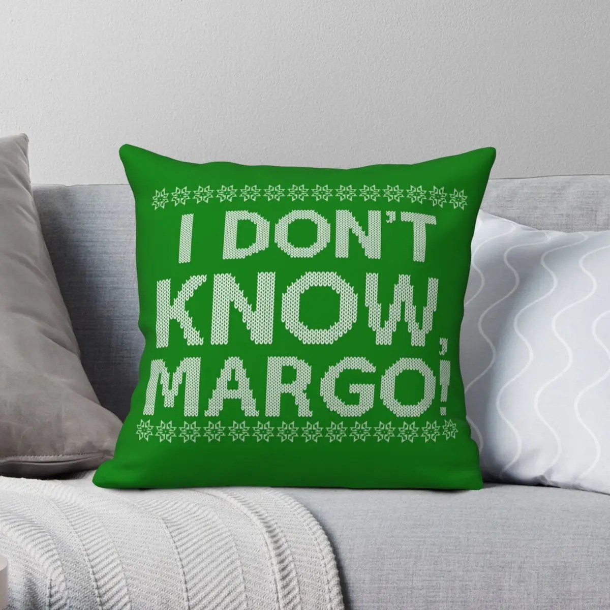 I Don't KNOW MARGO Pillowcase Polyester Linen Velvet Creative Zip Decor Sofa Cushion Cover 18