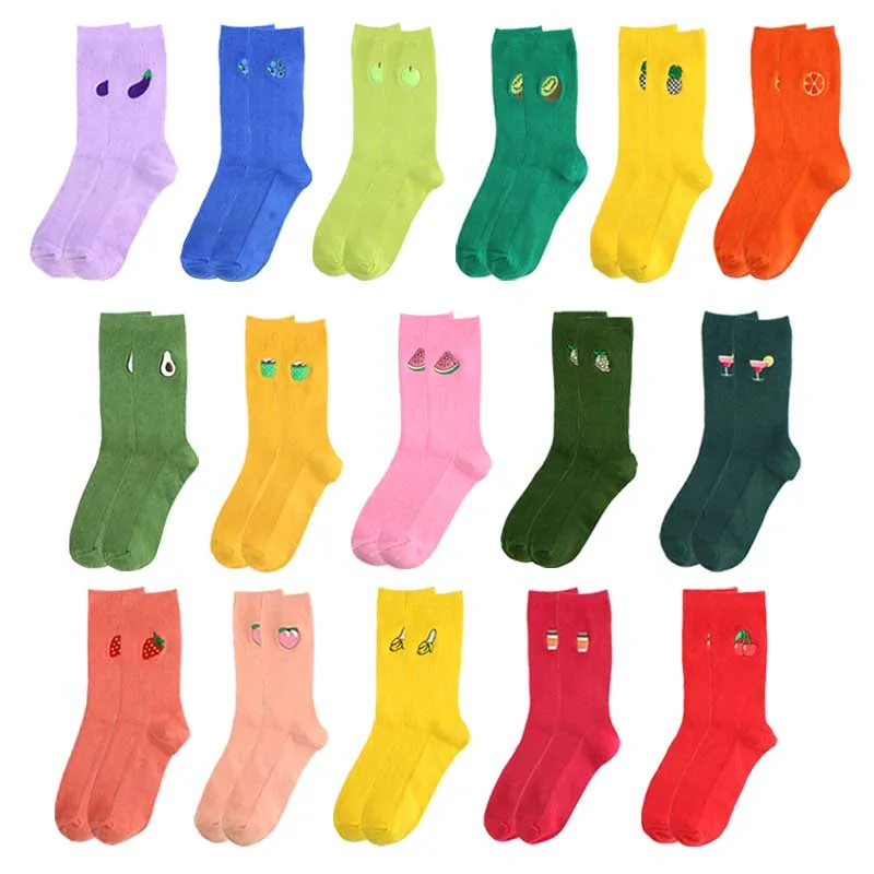 Japanese Department College Wind Banana/Cherry/Peach/Avocado/Pineapple/Blueberry/Grape/Watermelon/Apple/Strawberry Fruit Socks