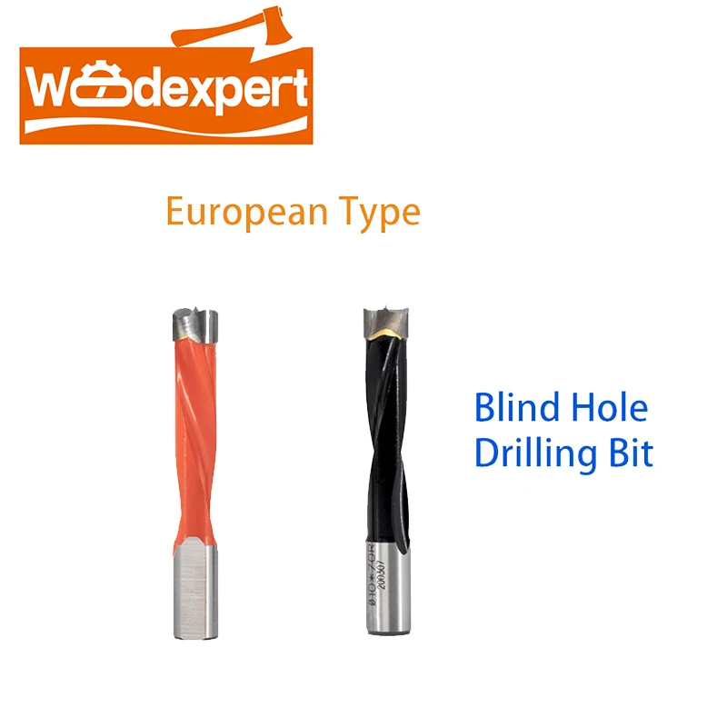 Woodworking Blind Hole Drilling Bit European Type Carbide for Wood CNC Router 5mm-15mm Dia Hole Boring Bit 57,70mm Length