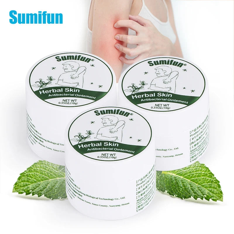 

3Pcs Sumifun Antibacterial Antipruritic Ointment Mosquito Repellent Cream Treat Eczema Psoriasis Anti Itch Plaster Skin Care