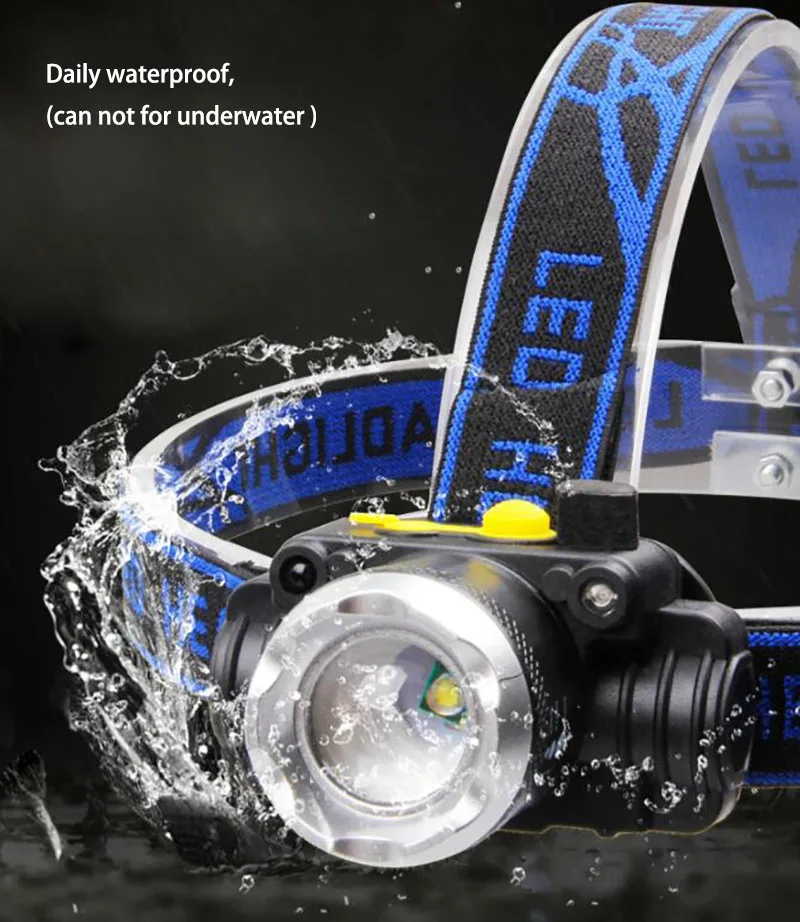 high power 1000lm Led Headlamp headlight frontal head Flashlight rechargeable Lamp torch light Night linterna camping fishing