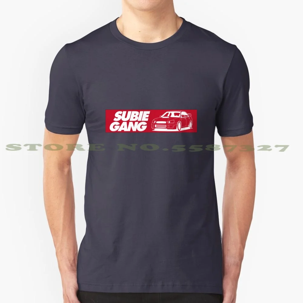 Subie Gang-All Wheel Drive-Jdm-Racecar-Sti 100% Pure Cotton T-Shirt Wrx Sti Gc8 22B Subie Gang Flow All Wheel Drive Racecar