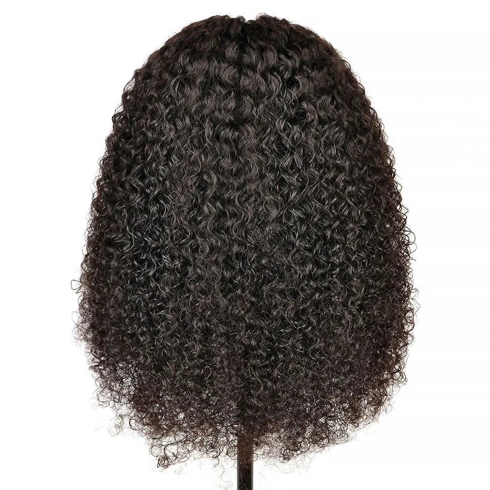 YVONNE 3C 4A Malaysian Curly Thin Part Wig Human Hair 100% Virgin Hair U Part Wig Natural Color